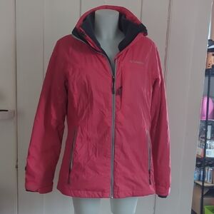Columbia Pink Ski Jacket Water-Resistant Lightweight